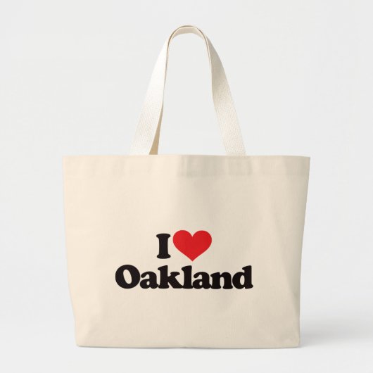 Ik hou van Oakland Grote Tote Bag (Voorkant)