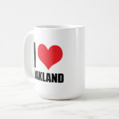Ik hou van Oakland Koffiemok (Voorkant links)