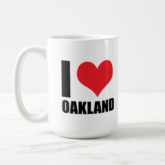Ik hou van Oakland Koffiemok (Links)