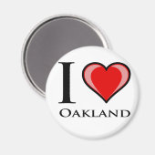 Ik hou van Oakland Magneet (Voorkant / Achterkant)