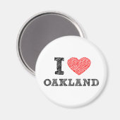 Ik hou van Oakland Magneet (Voorkant / Achterkant)