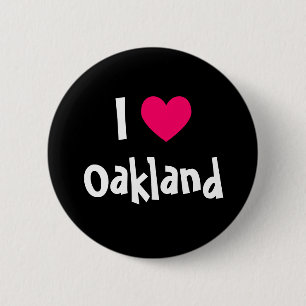 Ik hou van Oakland Ronde Button 5,7 Cm