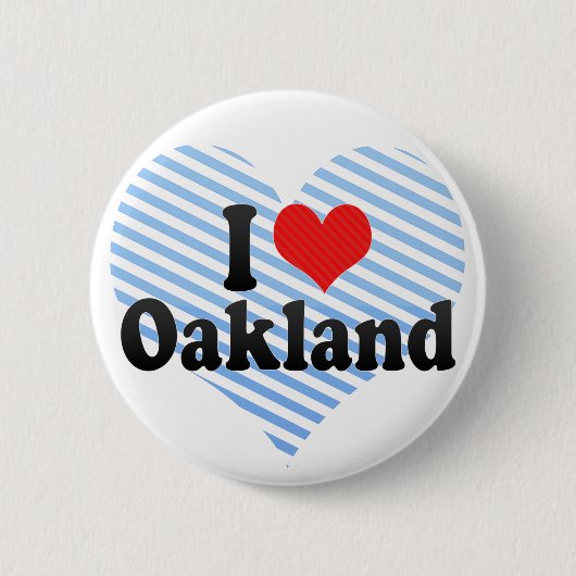 Ik hou van Oakland Ronde Button 5,7 Cm (Voorkant)