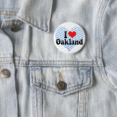 Ik hou van Oakland Ronde Button 5,7 Cm (In situ)