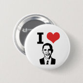 Ik hou van Obama Pin Ronde Button 5,7 Cm (Voorkant /achterkant)