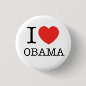 Ik hou van Obama Ronde Button 3,2 Cm (Voorkant)