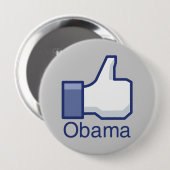 IK HOU VAN OBAMA RONDE BUTTON 4,0 CM (Voorkant /achterkant)