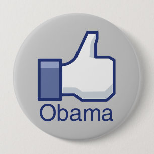 IK HOU VAN OBAMA RONDE BUTTON 4,0 CM