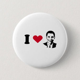 Ik hou van Obama Ronde Button 5,7 Cm