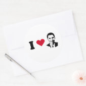 Ik hou van Obama Ronde Sticker (Envelop)