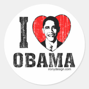 Ik hou van Obama Stickers