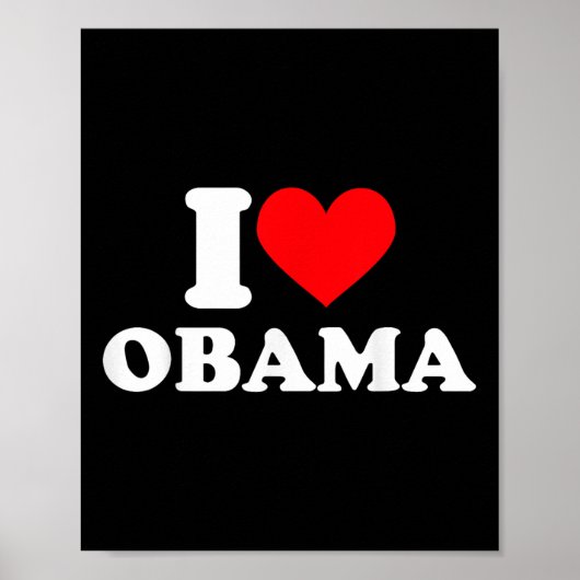Ik hou van Obama T Shirt I Heart Obama T-shirt_1 Poster (Voorkant)
