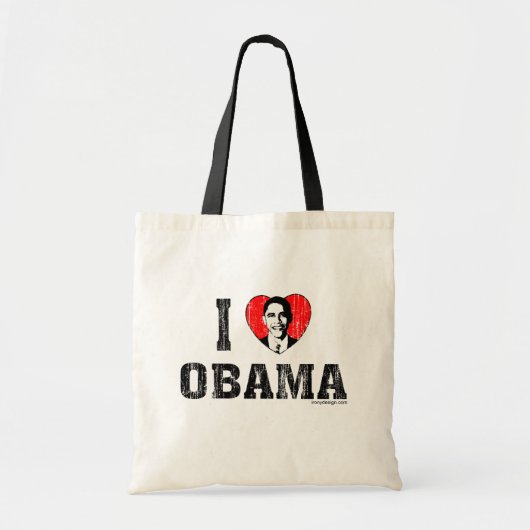 Ik hou van Obama-tassen Tote Bag (Voorkant)