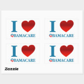 Ik hou van Obamacare Rechthoekige Sticker (Vel)
