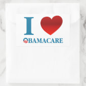 Ik hou van Obamacare Rechthoekige Sticker (Tas)