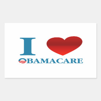 Ik hou van Obamacare Rechthoekige Sticker