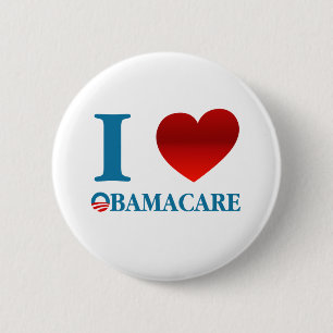Ik hou van Obamacare Ronde Button 5,7 Cm