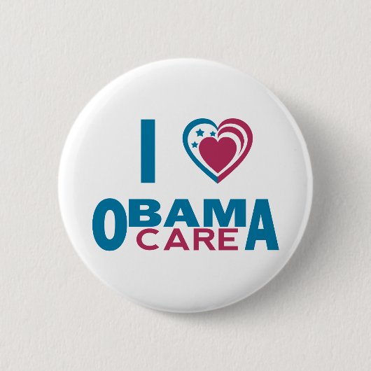 Ik hou van ObamaCare Ronde Button 5,7 Cm (Voorkant)
