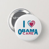 Ik hou van ObamaCare Ronde Button 5,7 Cm (Voorkant /achterkant)