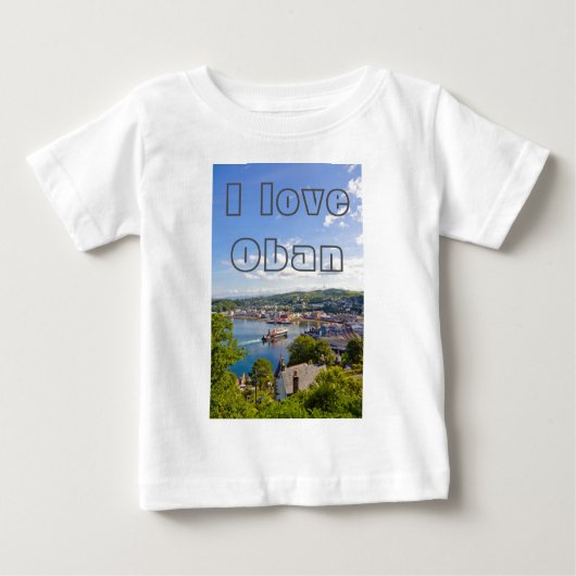 Ik hou van Oban, aanpasbaar aan shirt (Voorkant)