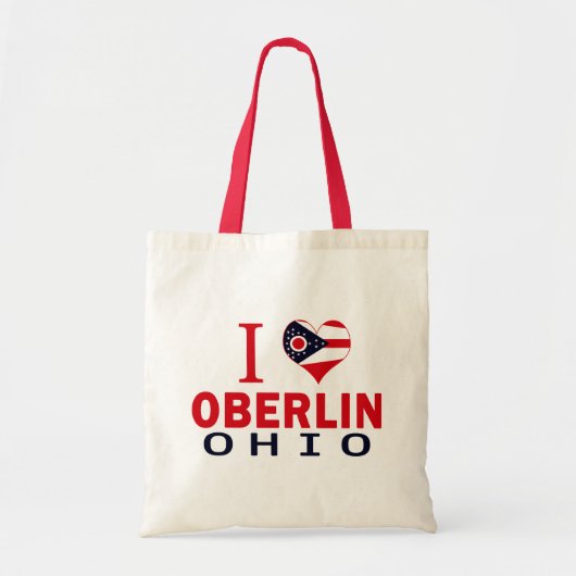 Ik hou van Oberlin, Ohio Tote Bag (Voorkant)