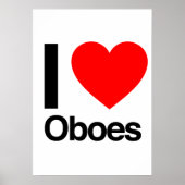 ik hou van oboe poster (Voorkant)