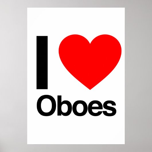 ik hou van oboe poster (Voorkant)