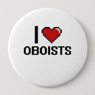 Ik hou van Oboïsten Ronde Button 4,0 Cm