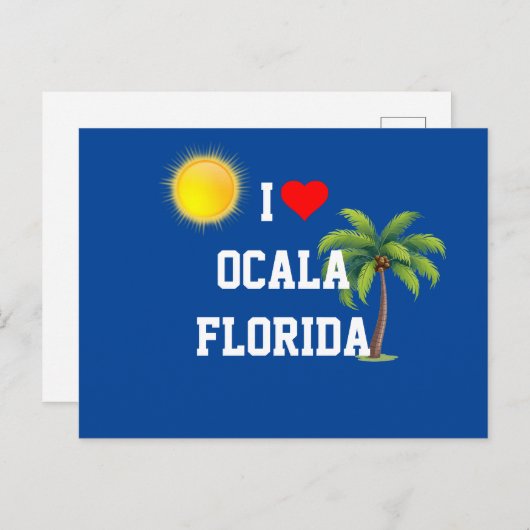 Ik hou van Ocala, Florida Briefkaart (Voorkant / Achterkant)