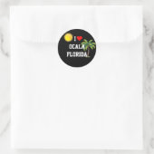 Ik hou van Ocala, Florida Ronde Sticker (Tas)