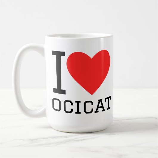Ik hou van ocicat  koffiemok (Links)
