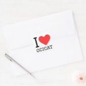 Ik hou van ocicat vierkante sticker (Envelop)