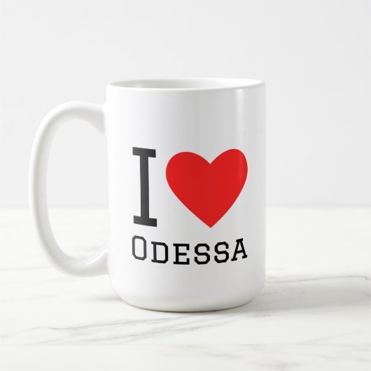 Ik hou van Odessa Koffiemok (Links)