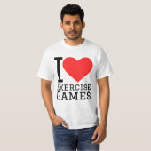 Ik hou van oefenspelletjes t-shirt (Voorkant volledig)