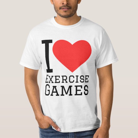 Ik hou van oefenspelletjes t-shirt (Voorkant)