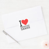 Ik hou van oefenspelletjes vierkante sticker (Envelop)