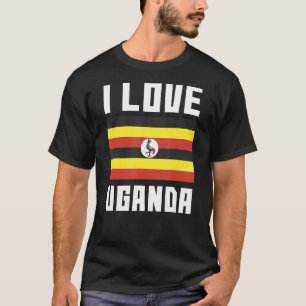 Ik hou van Oeganda Ik hoor Oeganda familie reizen T-shirt