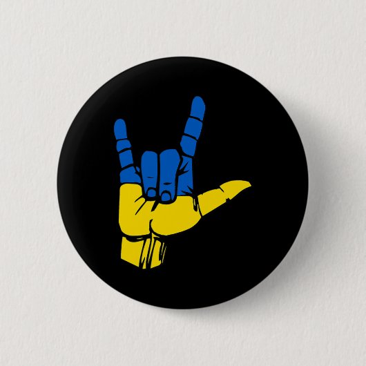 Ik hou van Oekraïne2 Ronde Button 5,7 Cm (Voorkant)