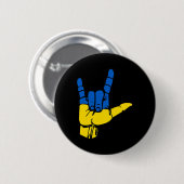 Ik hou van Oekraïne2 Ronde Button 5,7 Cm (Voorkant /achterkant)