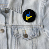 Ik hou van Oekraïne2 Ronde Button 5,7 Cm (In situ)