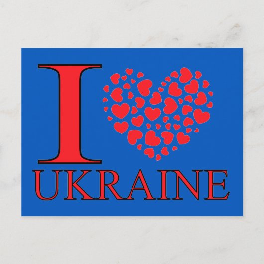 Ik hou van Oekraïne Briefkaart (Voorkant)