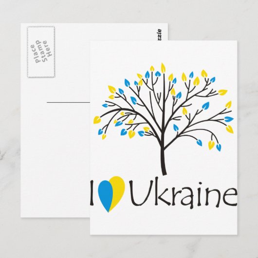 Ik hou van Oekraïne Briefkaart (Voorkant / Achterkant)