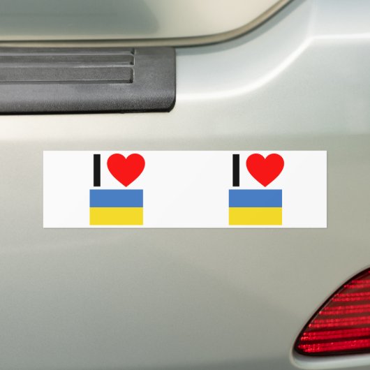 ik hou van oekraïne bumpersticker (Op auto)