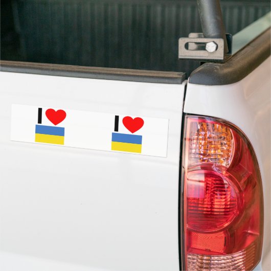 ik hou van oekraïne bumpersticker (Op Truck)