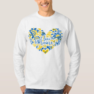 Ik hou van Oekraïne inspirerend citaat hart T-Shir T-shirt