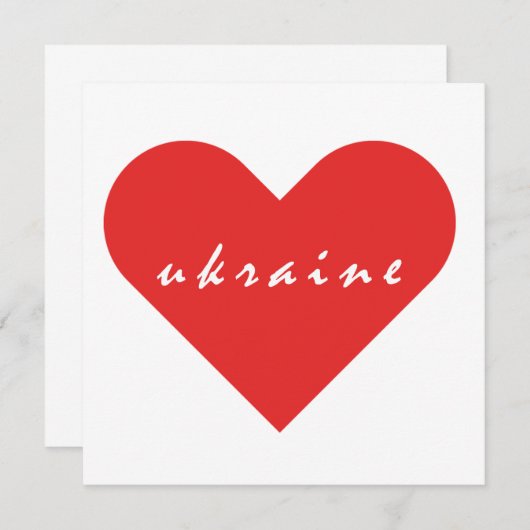 Ik hou van Oekraïne Kaart (Voorkant / Achterkant)