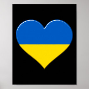 Ik hou van Oekraïne Nationale Vlag Trots Hart Poster