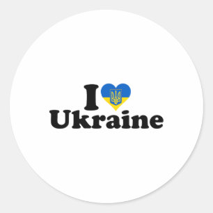 Ik hou van Oekraïne Oekraïense trots wortels steun Ronde Sticker