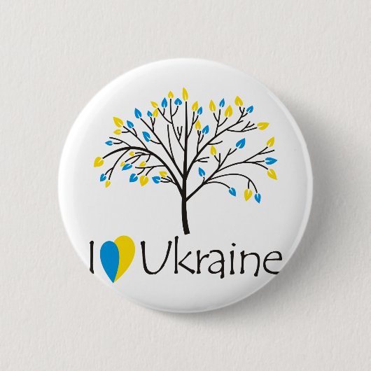 Ik hou van Oekraïne Ronde Button 5,7 Cm (Voorkant)
