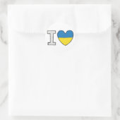 Ik hou van Oekraïne Ronde Sticker (Tas)